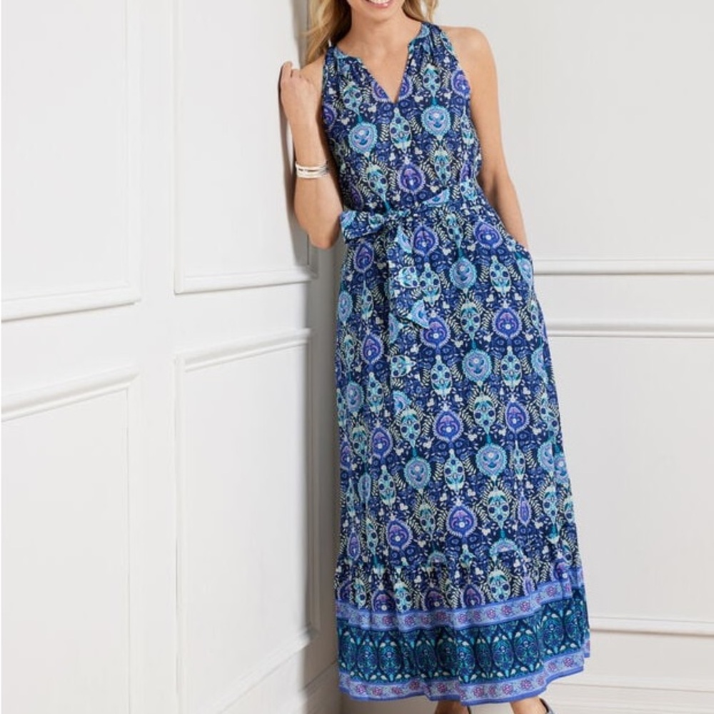 Talbots MAXI DRESS - FLORET MEDALLION